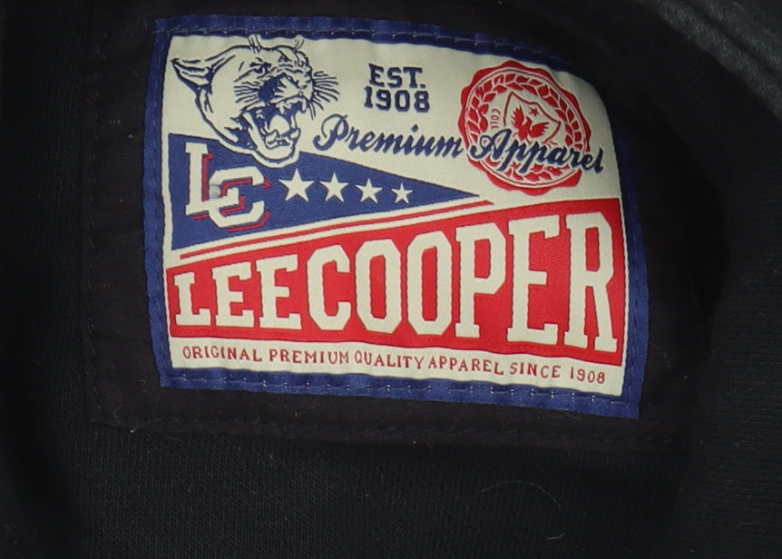 Lee Cooper Men's Black Military Jacket L