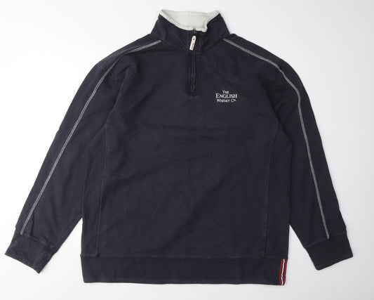 Front Row Men's Blue 1/4 Zip Sweatshirt XL