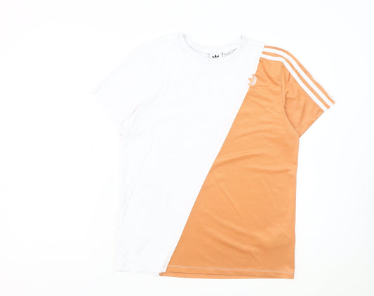 Adidas Unisex Colourblock T-Shirt UK Size 8