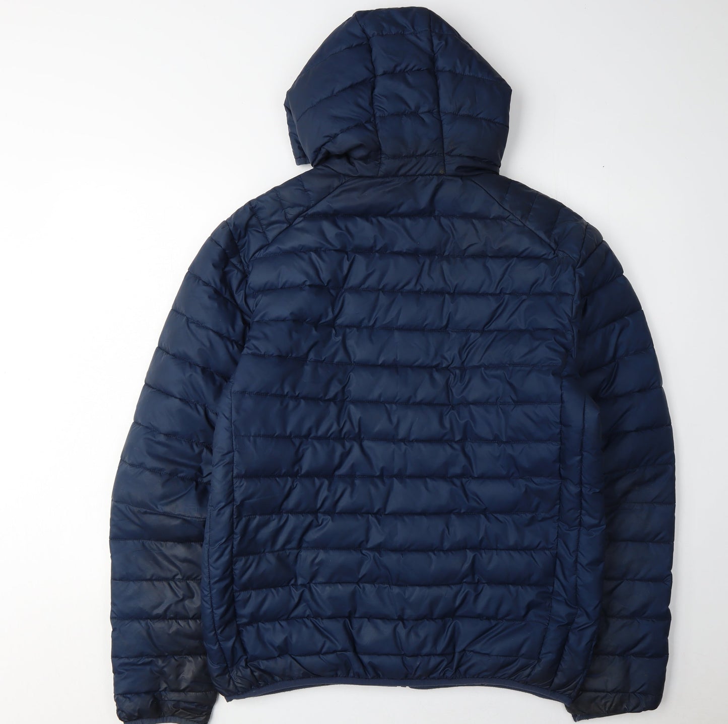 Ellesse Men's Blue Puffer Jacket L Hooded Zip Casual