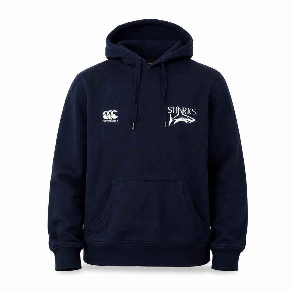 Canterbury Men's Blue Pullover Hoodie, Size M, Logo Accent