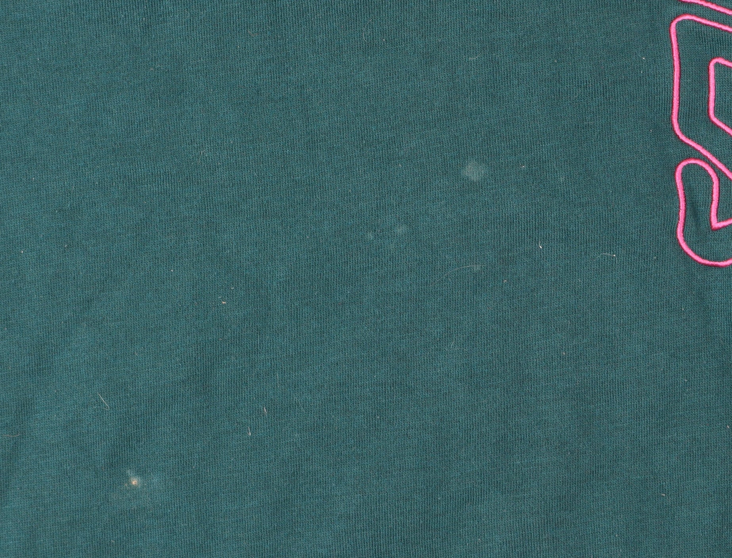 Fila Green Medium Unisex 1/4 Zip Logo Henley Sweatshirt