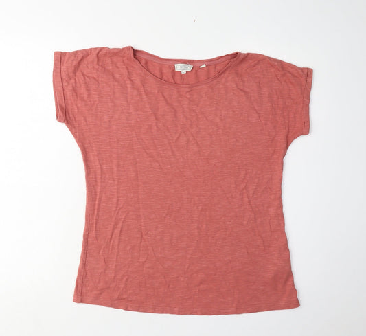 Fat Face Women’s Red T-Shirt, Size 10, Cotton Modal Blend