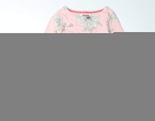 Joules Women's Pink Floral T-Shirt XS