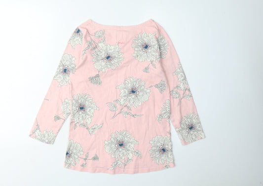 Joules Women's Pink Floral T-Shirt XS