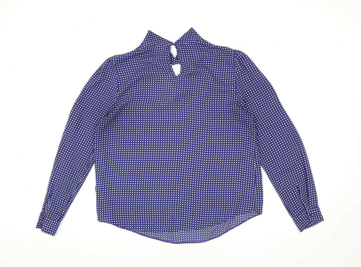 Dorothy Perkins Women's Blue Geometric Blouse, Size 14