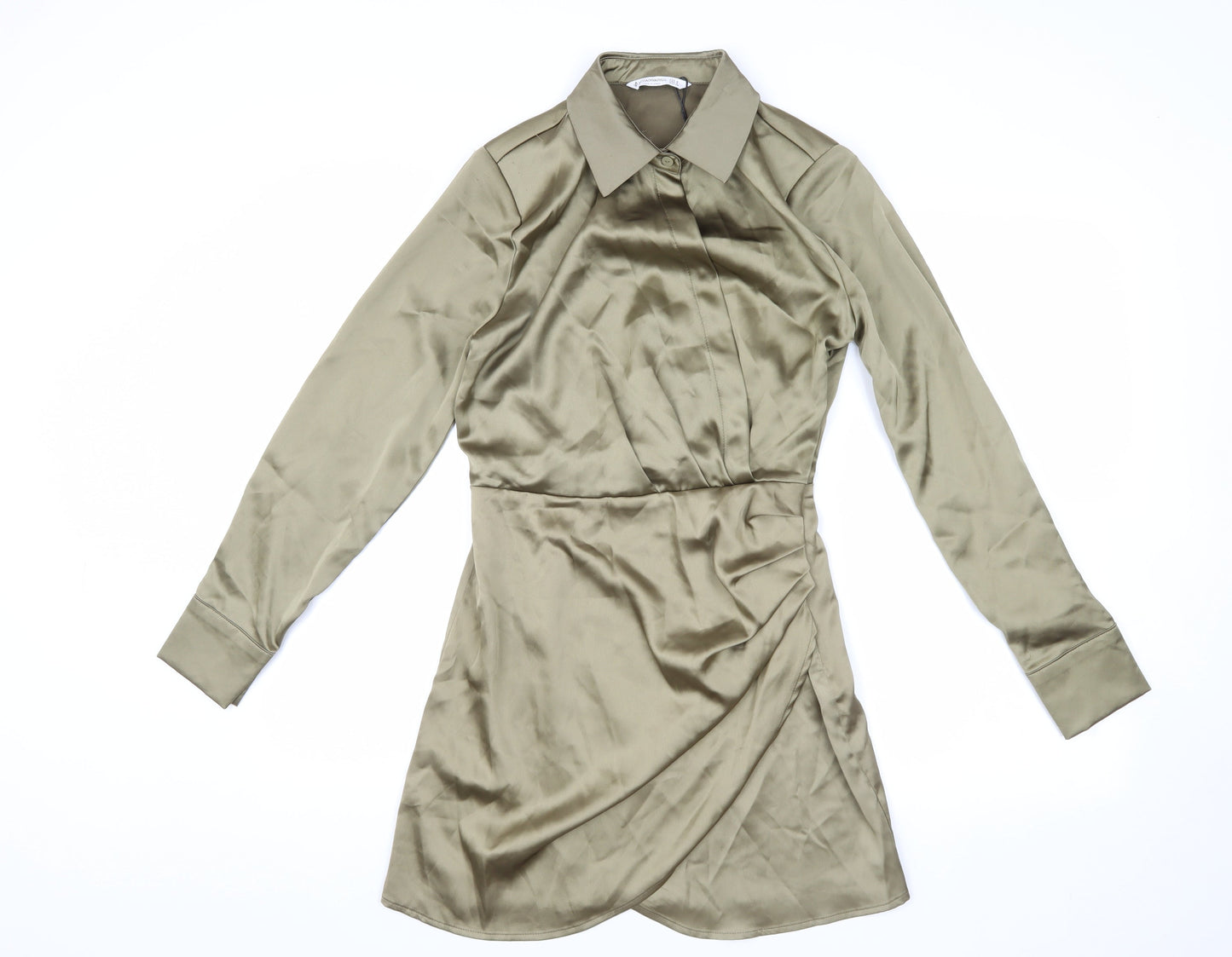Stradivarius Women's Beige Shirt Dress Size 8
