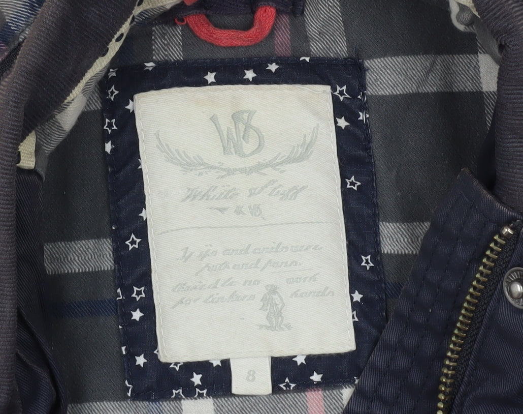 White Stuff Women's Blue Parka Jacket Size 8