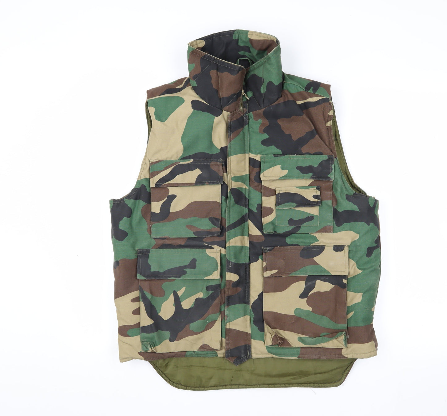 Men's Camouflage Waistcoat S with Zipped Pockets