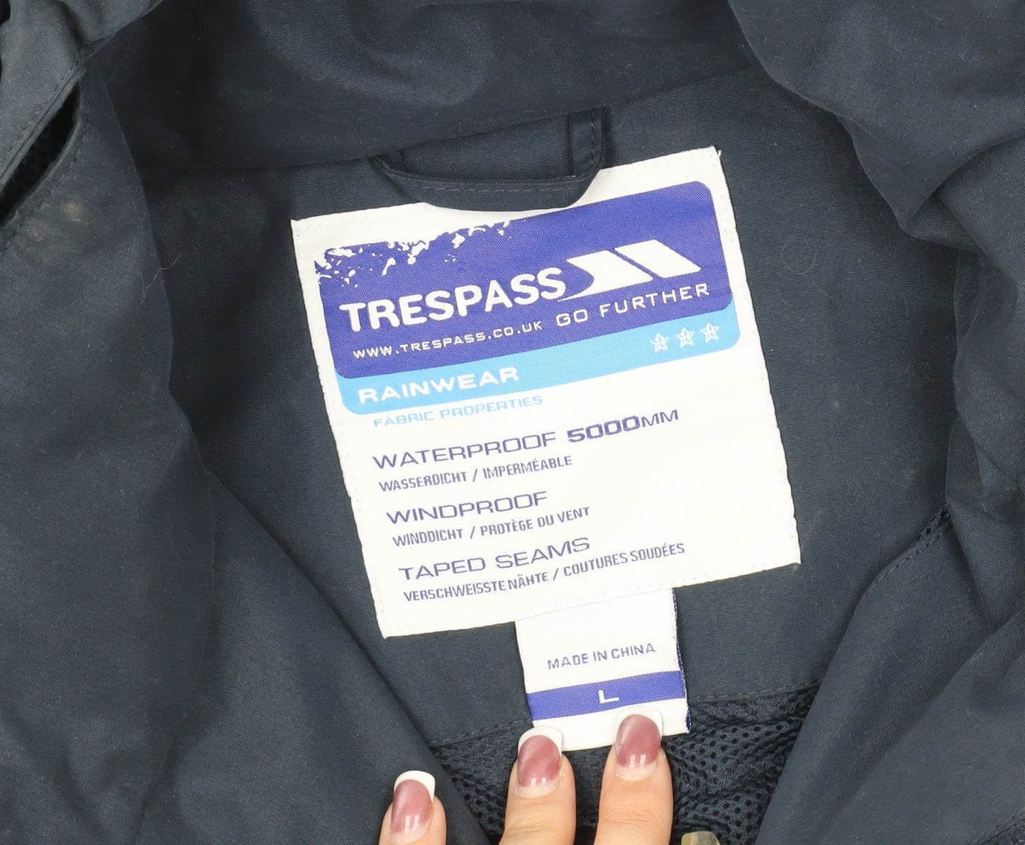 Trespass Men's Blue Waterproof Rain Coat L