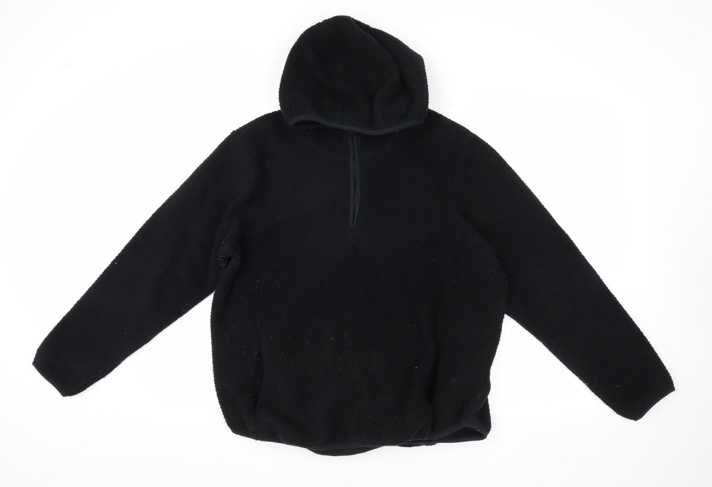Mountain Warehouse Unisex Black Fleece Hoodie, Size 16