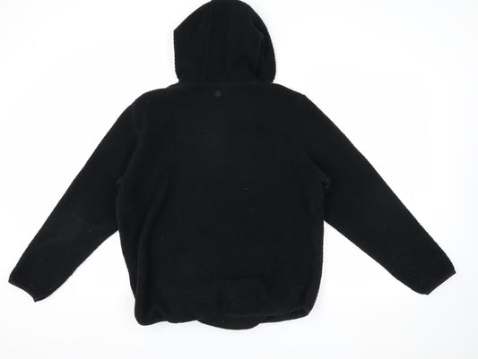 Mountain Warehouse Unisex Black Fleece Hoodie, Size 16
