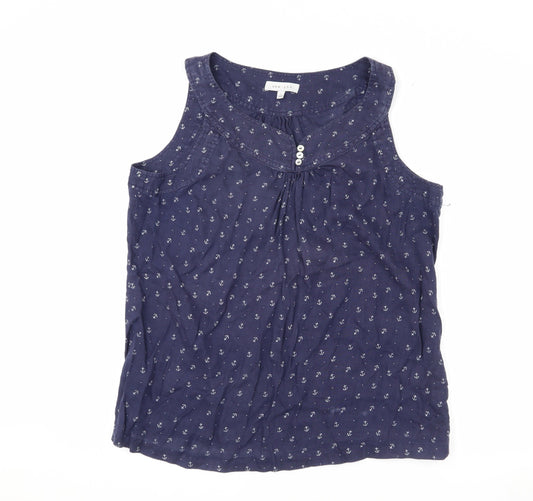 kew 159 Women's Blue Cotton Tank Top - L