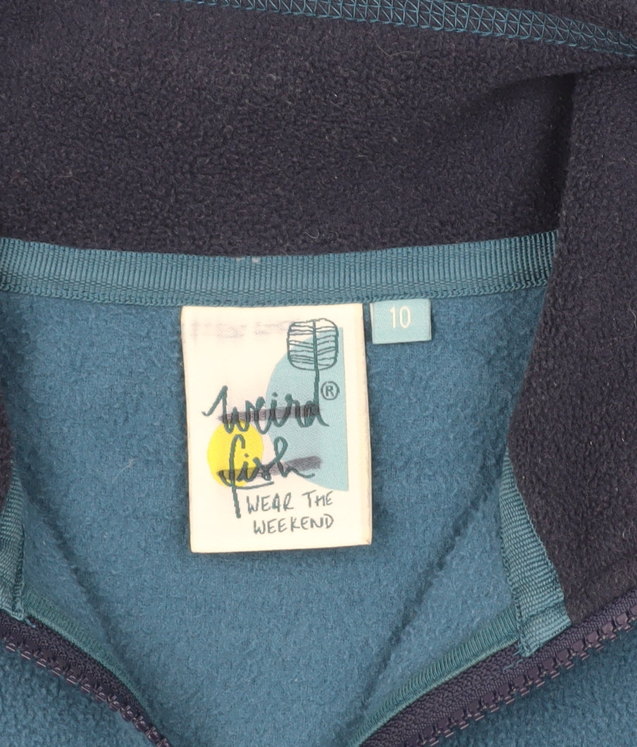 Weird Fish Women's Blue Pullover Hoodie Size 10