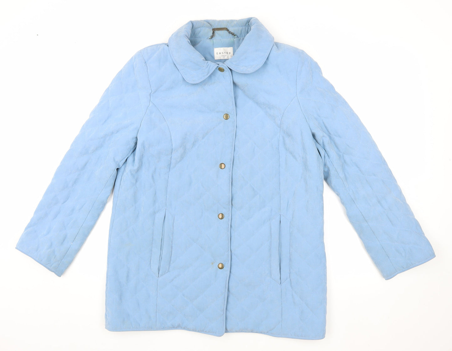 Eastex Women's Blue Quilted Coat, Size 12, Lined