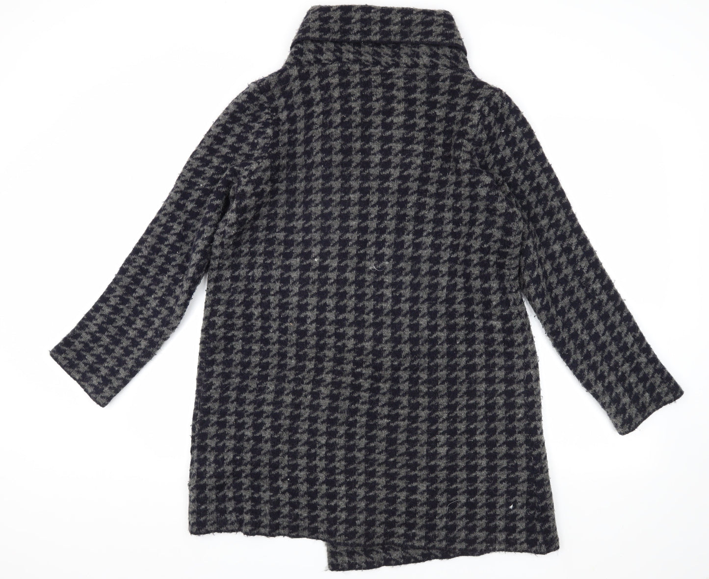 Kenar Women's Black & Grey Houndstooth Cape L