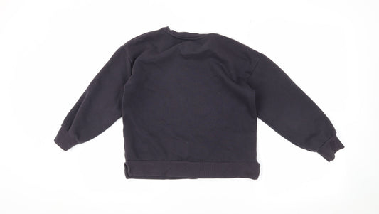Disney Girls Black Sequin Minnie Mouse Sweatshirt 10 Years