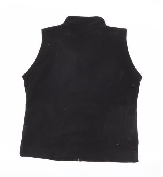 ISLE Women's Black Fleece Waistcoat Zip L