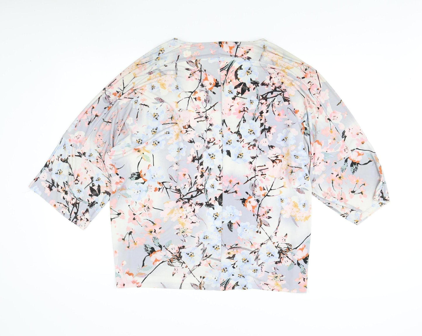 Warehouse Women Multicoloured Floral Lightweight Open Front Cardigan L