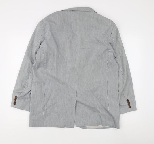 Linea Clothing Co. Men's Grey Striped XL Blazer Jacket