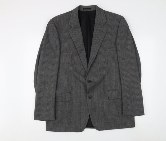 Eric Spencer Grey Check Men's Blazer, Size 40 Regular Fit
