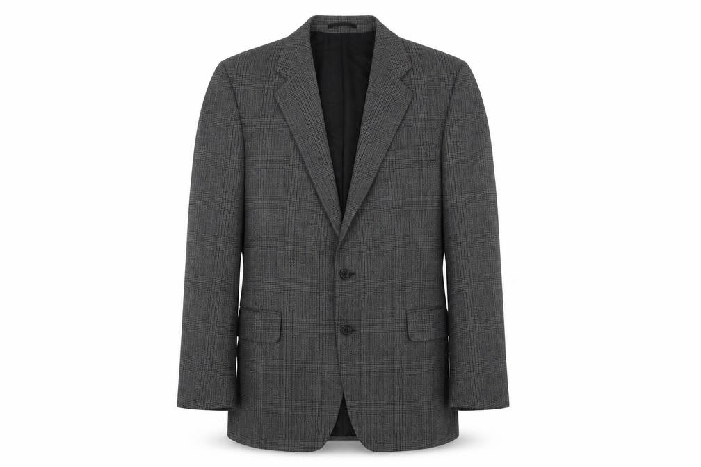 Eric Spencer Grey Check Men's Blazer, Size 40 Regular Fit