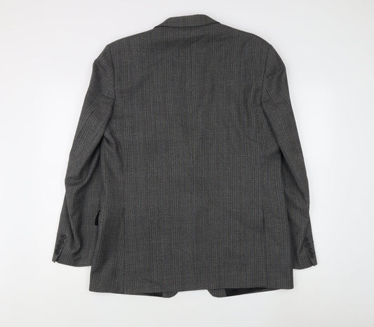 Eric Spencer Grey Check Men's Blazer, Size 40 Regular Fit