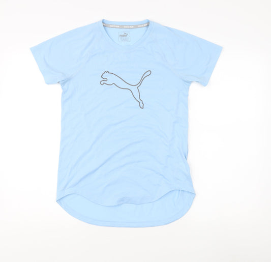 Puma Women's Blue T-Shirt Size 10 Crew Neck Sport