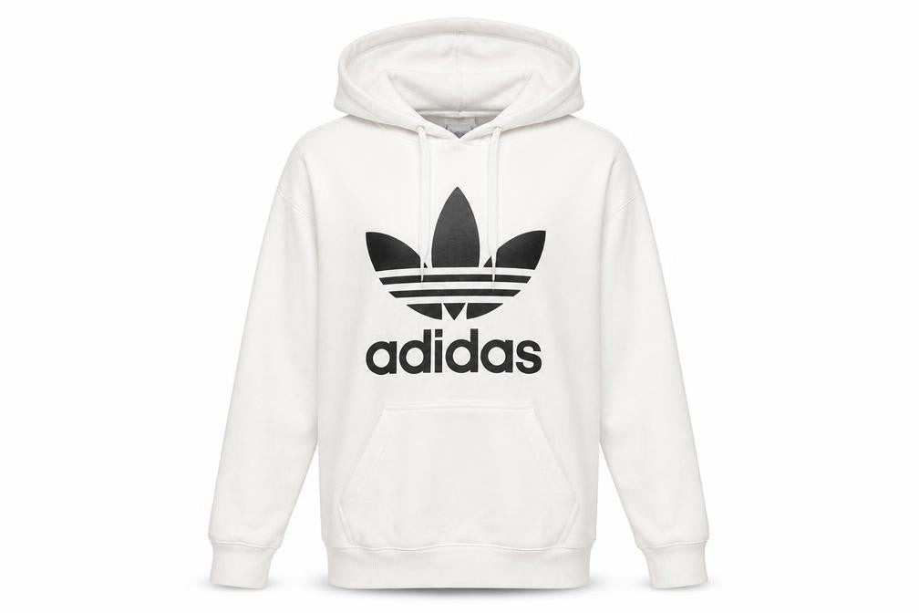 Mens UK XS Regular adidas White Pullover Hoodie
