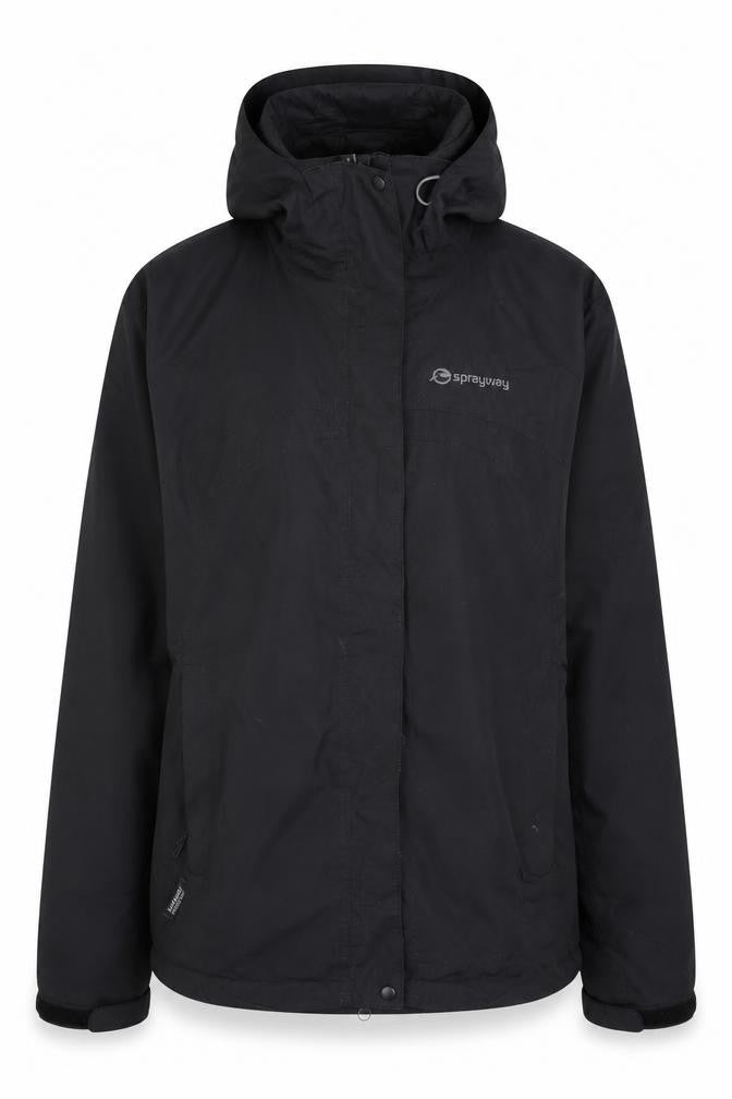 Womens UK Size L Regular Sprayway Black Polyester Jacket