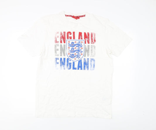 England Men's White L Patriotic Sports T-Shirt
