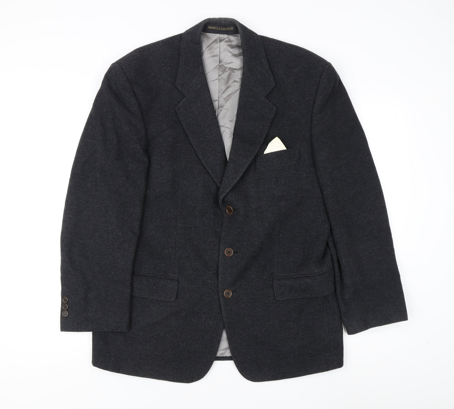 Marks & Spencer Men's Grey Blazer 40S Wool Blend