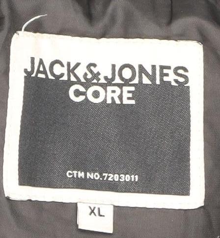 Jack & Jones Men's Black Puffer Jacket XL