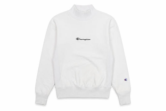 Womens UK S Regular Champion White Pullover Sweatshirt