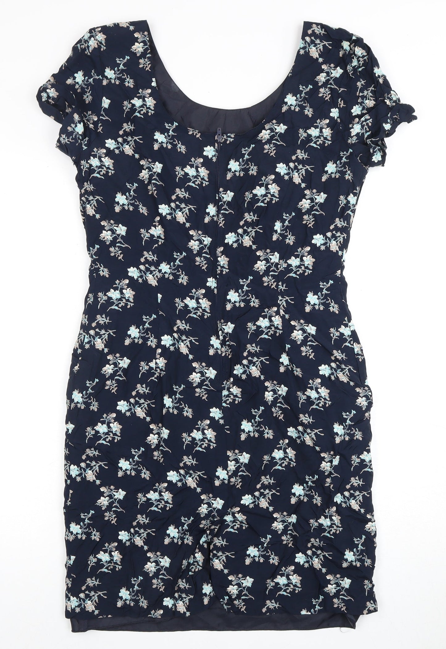 St Michael Women's Black Floral Dress, Size 12