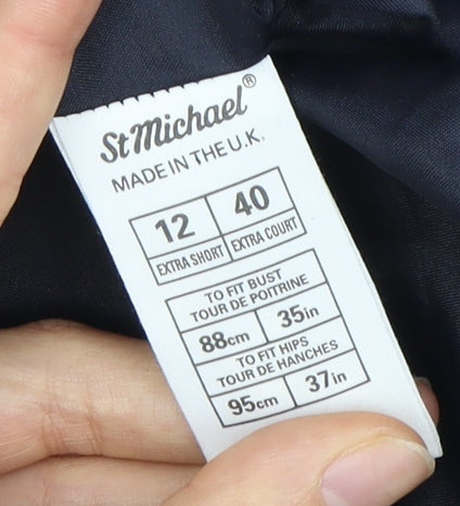 St Michael Women's Black Floral Dress, Size 12