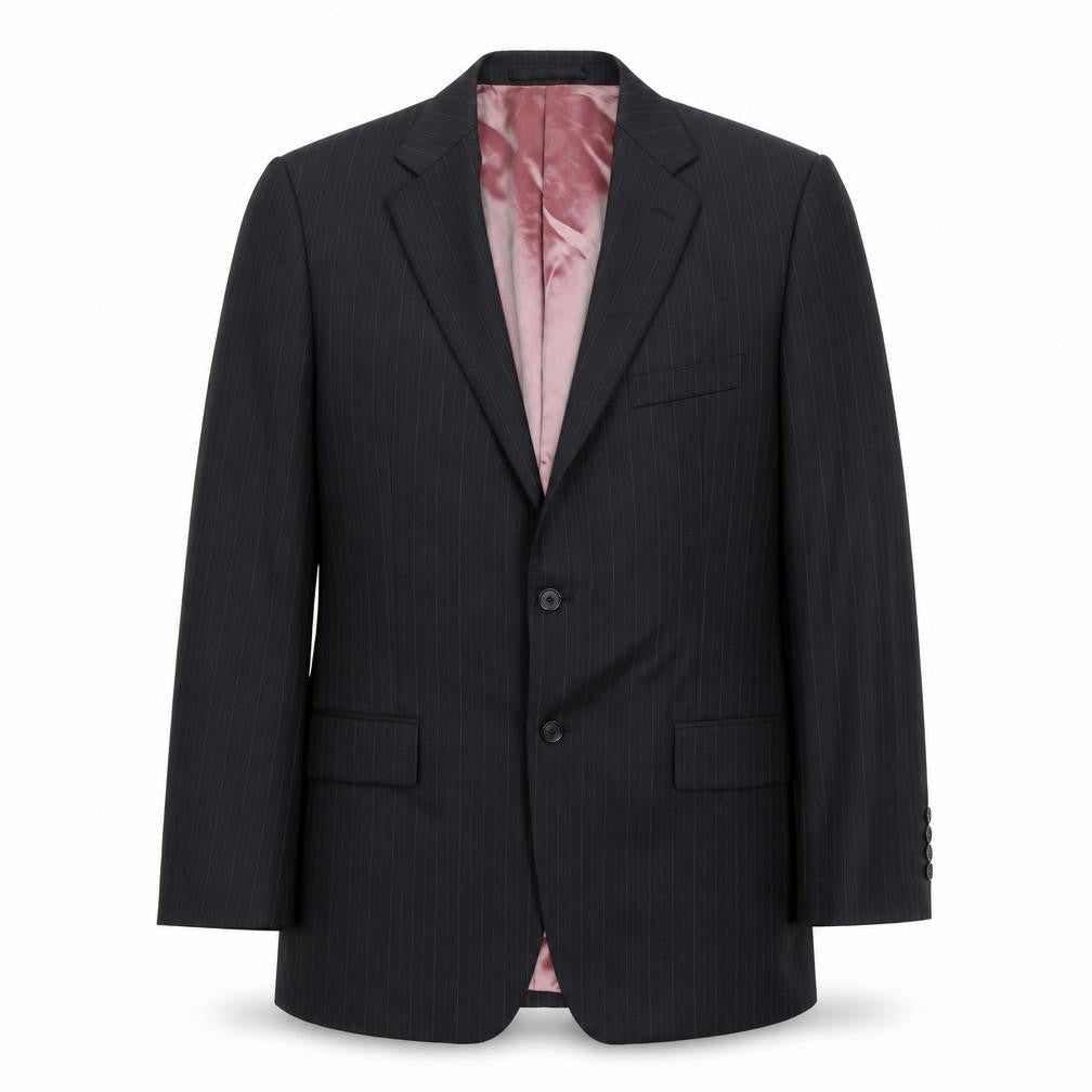 Marks and Spencer Men's Black Striped Suit Jacket 42R