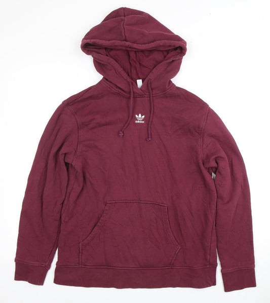 Adidas Unisex Burgundy Pullover Hoodie Size 20