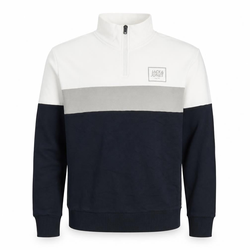 Mens UK S  JACK & JONES Multicoloured 1/4 Zip Hoodie