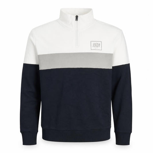 Mens UK S  JACK & JONES Multicoloured 1/4 Zip Hoodie