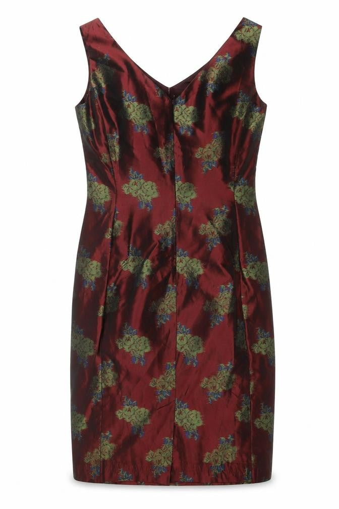 Laura Ashley Women's Floral Sheath Dress, Red/Green, Size 12