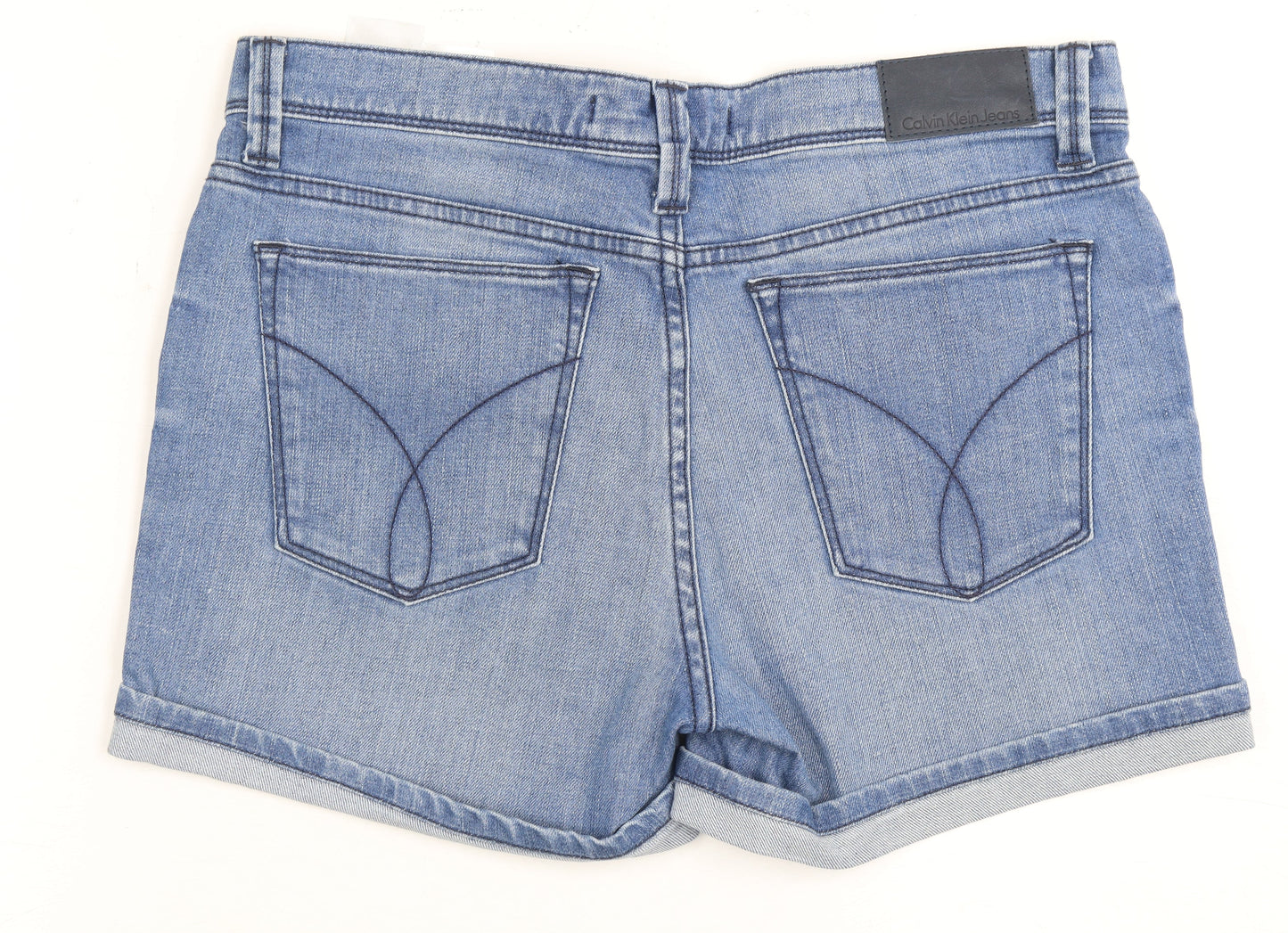 Calvin Klein Women's Blue Cut-Off Shorts Size 8