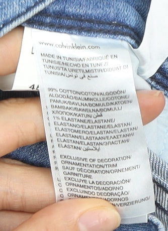 Calvin Klein Women's Blue Cut-Off Shorts Size 8