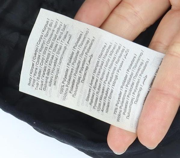 JACK & JONES Men's Black Puffer Jacket S Hooded Casual