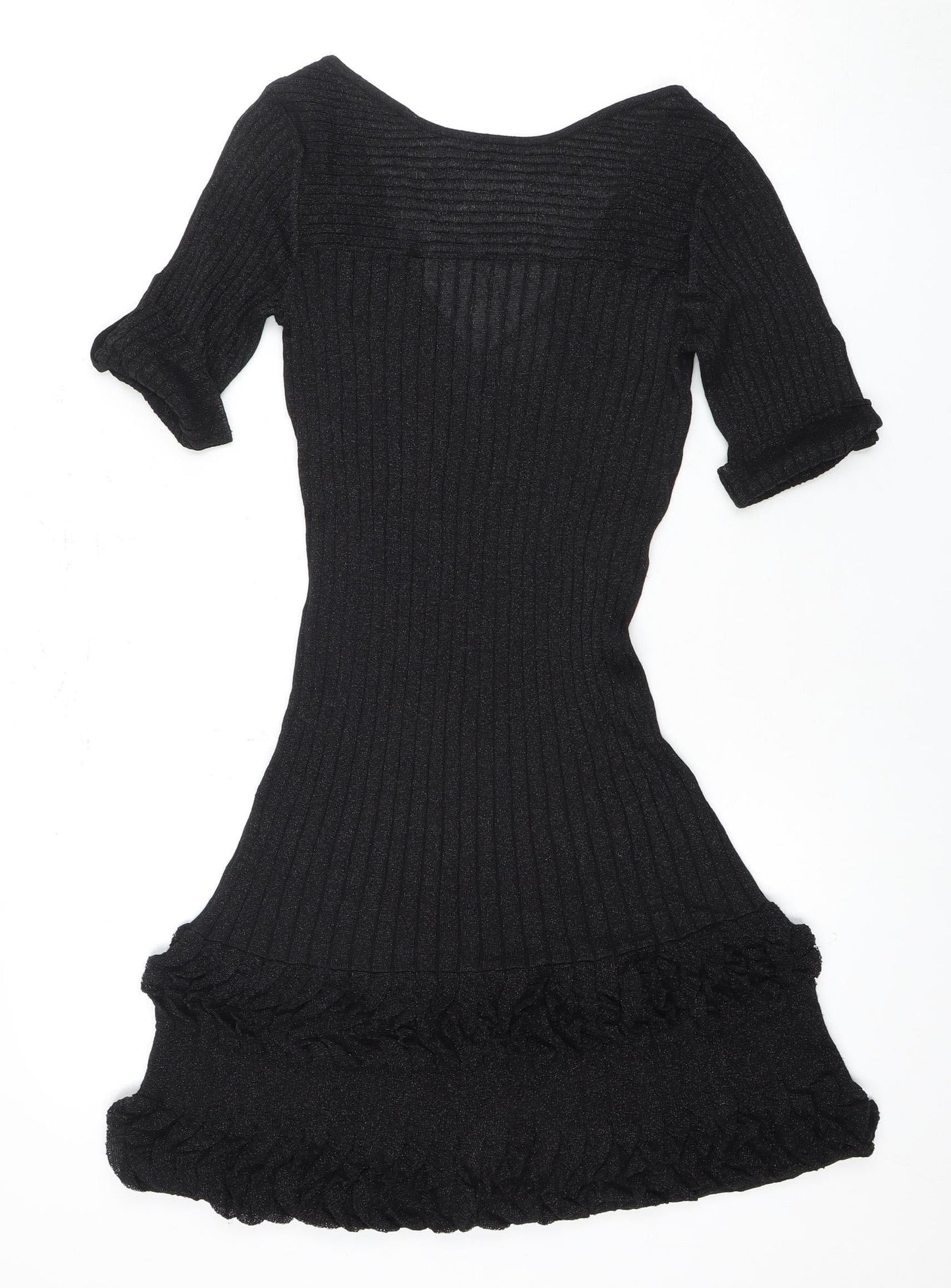 Karen Millen Women's Black V-Neck Dress Size 2