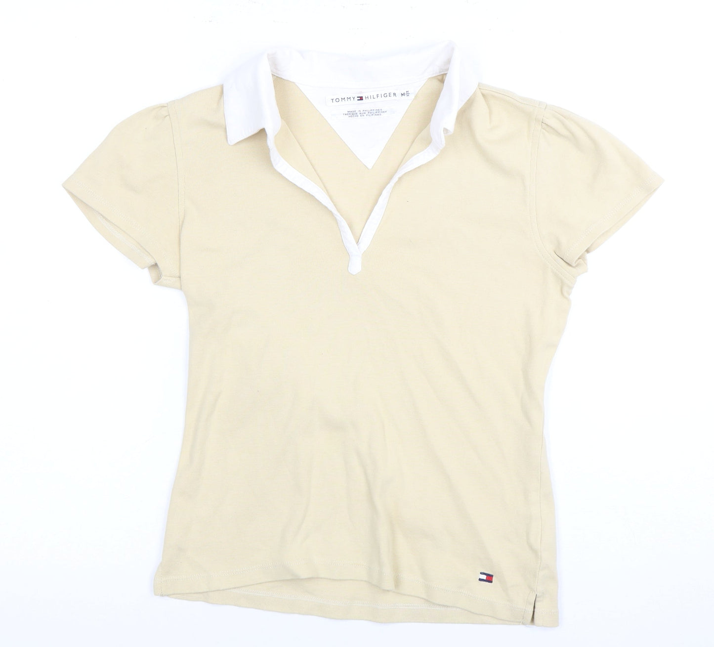 Tommy Hilfiger Womens Beige Polo Shirt M