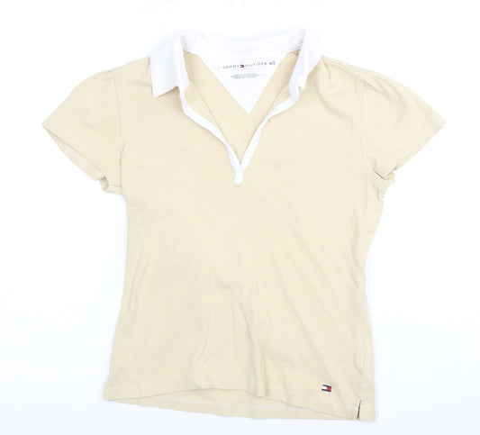 Tommy Hilfiger Womens Beige Polo Shirt M
