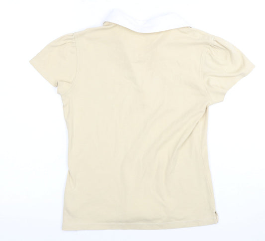 Tommy Hilfiger Womens Beige Polo Shirt M