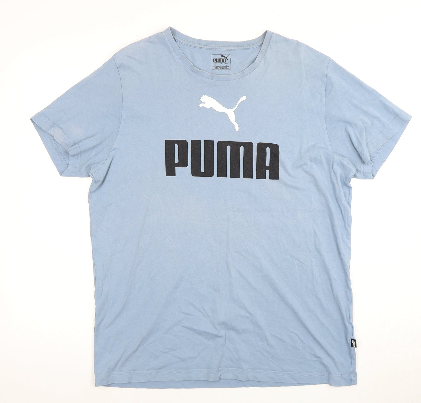 Puma Men's Blue Short Sleeve T-Shirt Large