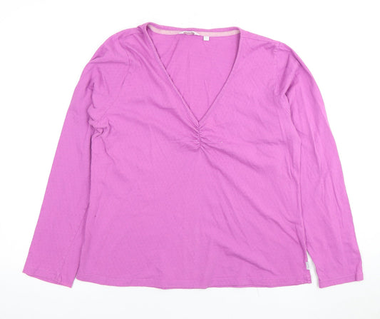 Patrizia Pepe Women’s Pink V-Neck Long Sleeve T-Shirt